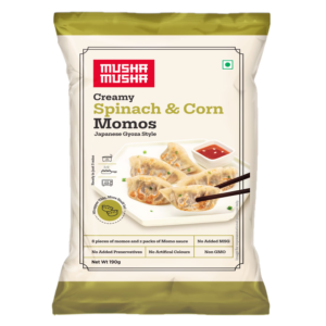 Creamy Spinach & Corn Momos